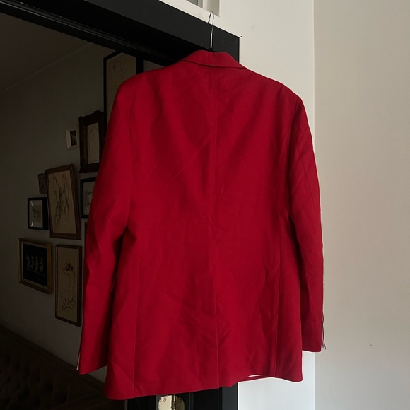 CALVIN KLEIN 205W39NYC Red Double Breasted Blazer S - Picture 4 of 6